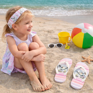 Cute Stingray Underwater Kids’ Beach Design Kid's Jandals