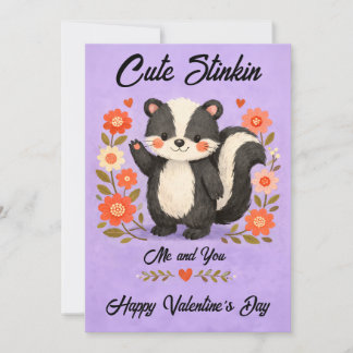 cute stinkin happy valentine's day  holiday card