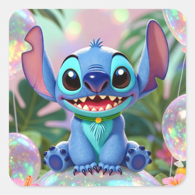CUTE STITCH  SQUARE STICKER (Front)