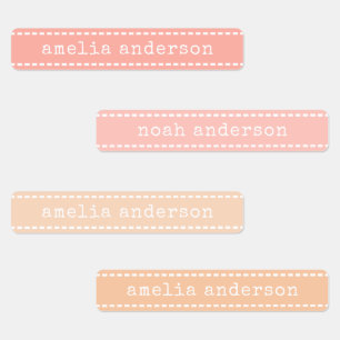 Cute Stitches Ribbon Pastel Waterproof Name Label