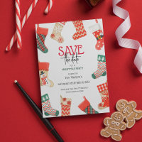 Cute Stocking Christmas Party Save the Date