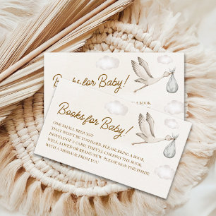 Cute Stork Gender Neutral Baby Shower Enclosure Card