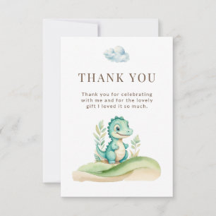 Cute Storybook Dinosaur Birthday Thank You Card