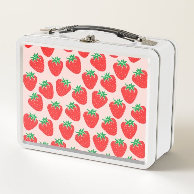 Cute Strawberries Lunch Box (Front)