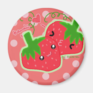 Cute strawberries magnet