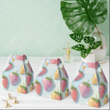 Cute strawberries rainbow birthday party