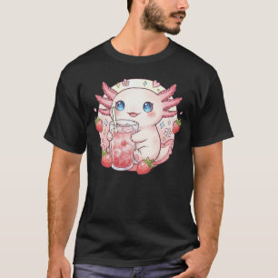 Cute Strawberry Axolotl Kawaii Art T-Shirt