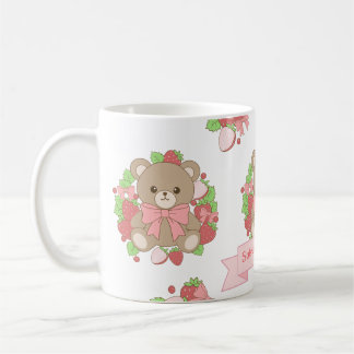 Cute Strawberry Bear Birthday Mug