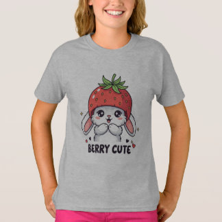 Cute Strawberry Bunny – “Berry Cute” Kawaii Animal T-Shirt