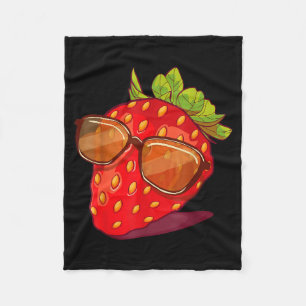 Cute Strawberry Fruit Lover Aesthetic Summer Gift Fleece Blanket
