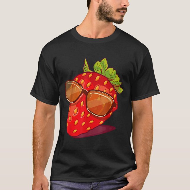 Cute Strawberry Fruit Lover Aesthetic Summer Gift  T-Shirt (Front)
