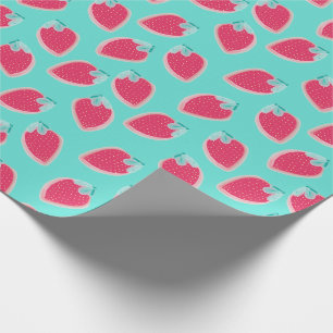 Cute Strawberry Fruit Pattern Wrapping Paper
