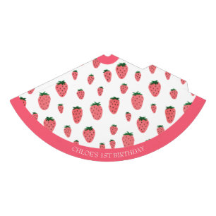 Cute Strawberry Girl First Birthday Pink Party Hat