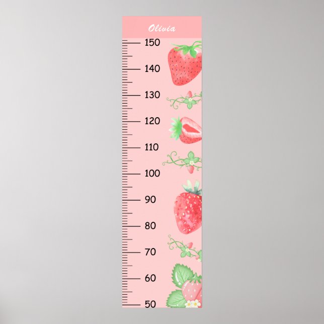 Cute Strawberry Growth Chart (Front)