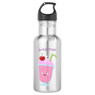 Cute strawberry ice cream sundae cartoon 532 ml water bottle