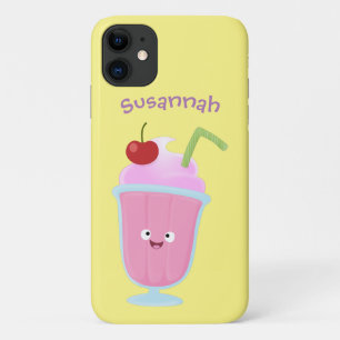 Cute strawberry ice cream sundae cartoon Case-Mate iPhone case