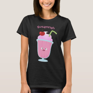 Cute strawberry ice cream sundae cartoon T-Shirt