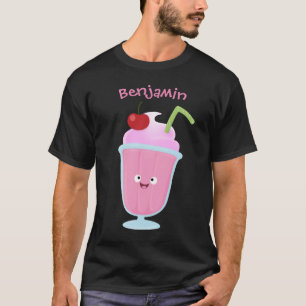 Cute strawberry ice cream sundae cartoon T-Shirt
