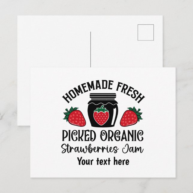 Cute Strawberry jam vendors  Postcard (Front/Back)