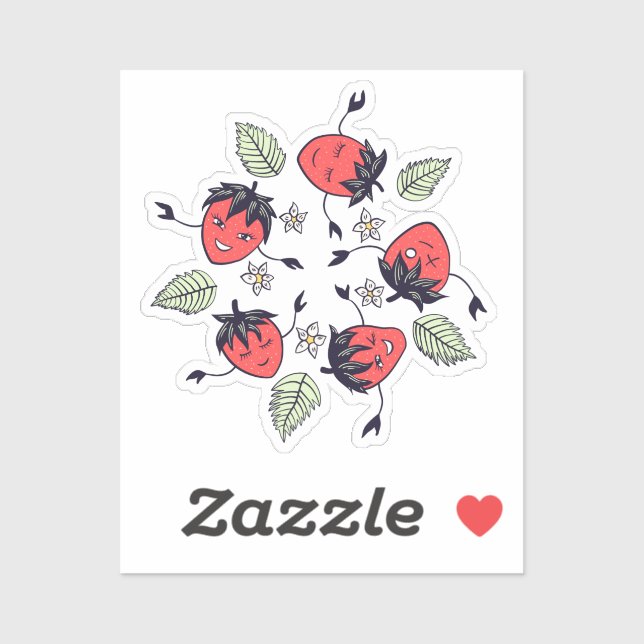Cute Strawberry Kawaii Fruit (Sheet)