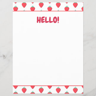 Cute Strawberry Kawaii Lover Aesthetic Pattern Flyer