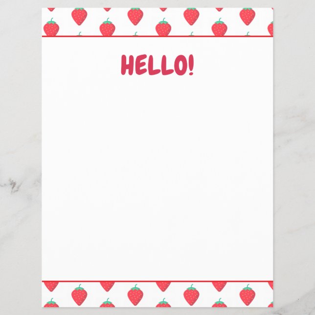 Cute Strawberry Kawaii Lover Aesthetic Pattern Flyer (Front)