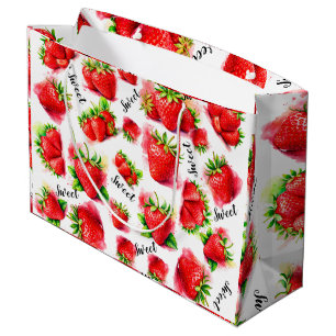 Cute Strawberry Large Gift Bag
