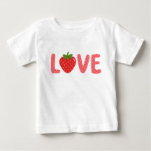 Cute Strawberry LOVE Kids T-Shirt