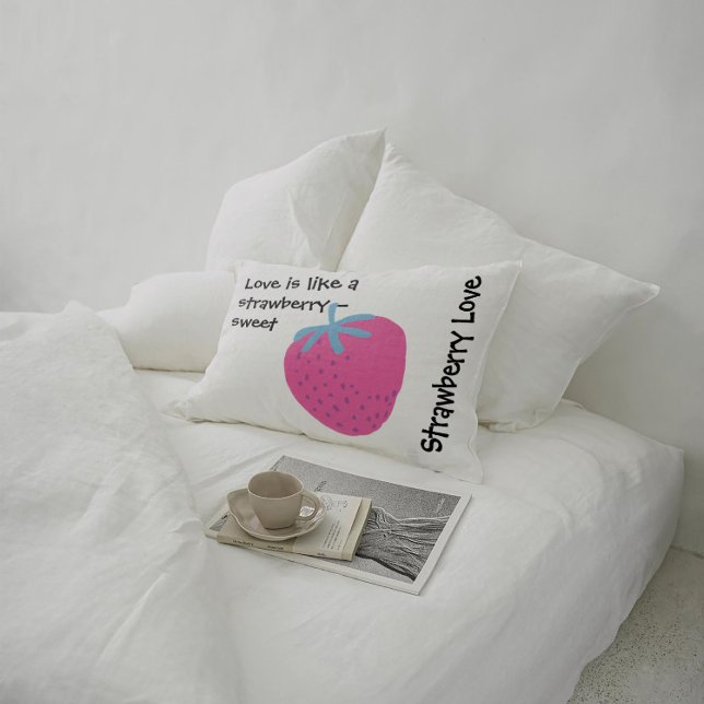 Cute Strawberry Love – Valentine’s Day  Decorative Cushion (Creator Uploaded)