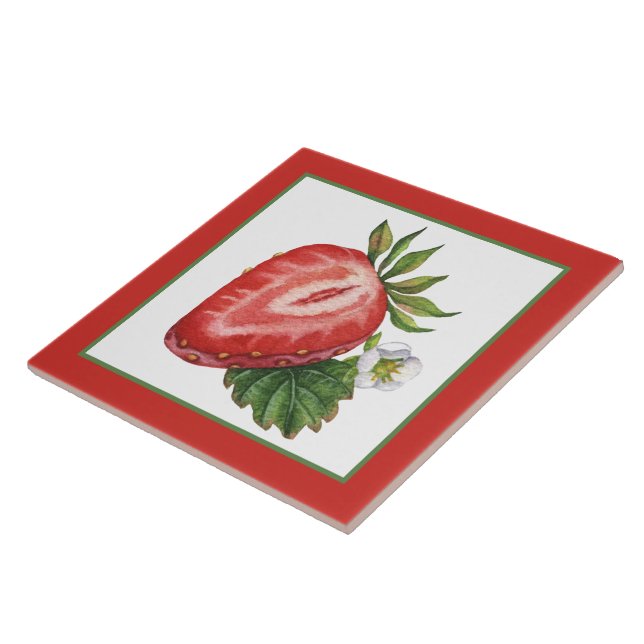 Cute strawberry lovers kitchen  tile (Side)
