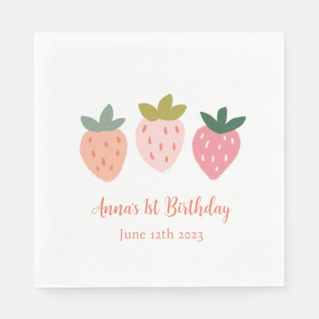 Cute Strawberry Napkin (Front)