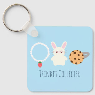 Cute Strawberry Necklace, Bunny And Ring Key Ring