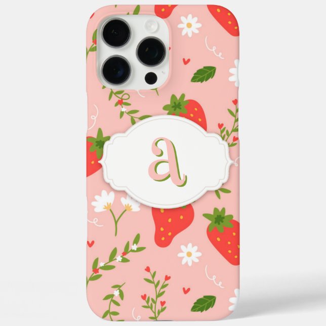 Cute Strawberry Pattern iPhone / iPad case (Back)
