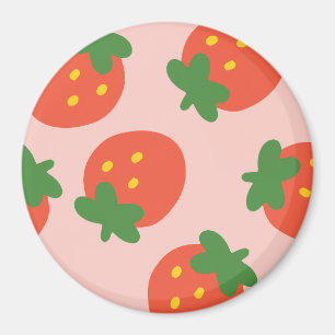 Cute strawberry pattern magnet