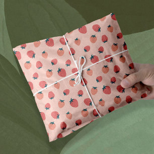Cute Strawberry Pattern Seamless Tissue Paper