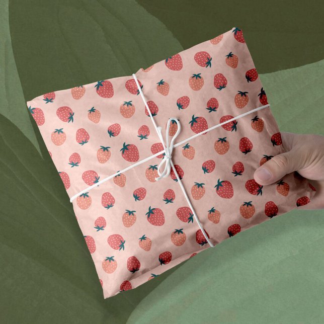 Cute Strawberry Pattern Seamless Tissue Paper (Creator Uploaded)