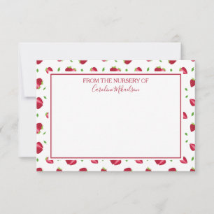 Cute Strawberry Pattern Thank You Card