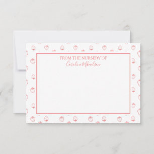 Cute Strawberry Pattern Thank You Card