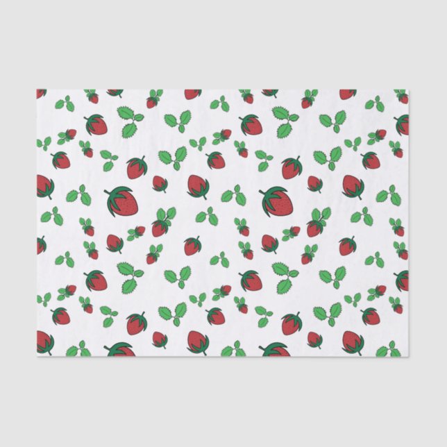 Cute Strawberry Pattern  Tissue Paper (Front)