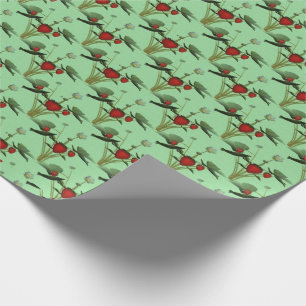 Cute Strawberry Plants Design   Wrapping Paper