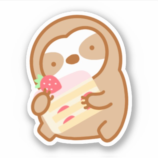 Cute Strawberry Shortcake Sloth (Front)