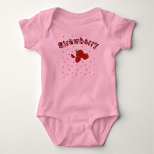 Cute Strawberry Summer Baby Bodysuit