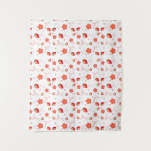 Cute Strawberry Tapestry