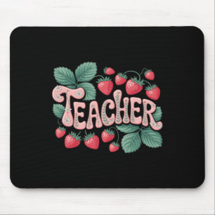 Cute Strawberry Teacher Mouse Pad