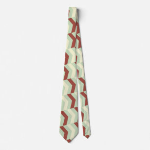 Cute Stripe Herringbone Lemon Green Tie