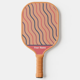 Cute Stripe Retro Professional Pickleball Paddle