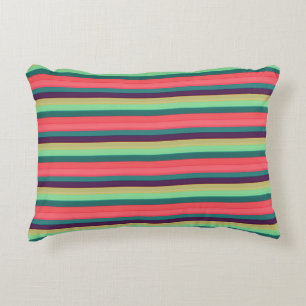 Cute Striped vintage colours Decorative Cushion