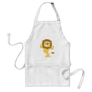 Cute Strong Cartoon Lion Apron