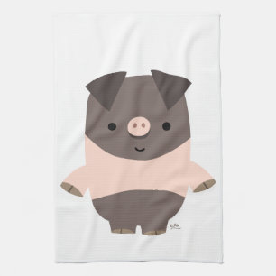 Cute Strong Cartoon Pig Kitchen Towel