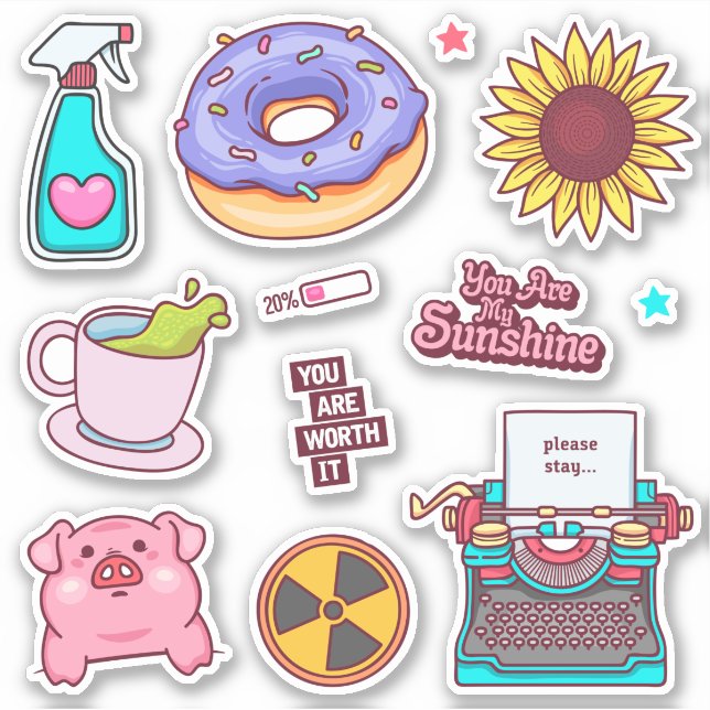 Cute Stuff Sticker (Front)